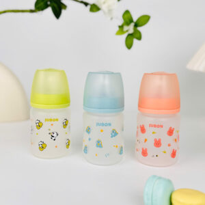 Bình Sữa Thủy Tinh Tráng Silicone JUBON - 150ml